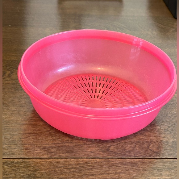 TUPPERWARE CRYSTALWAVE MICROWAVE STEAMER STRAINER COLANDER - Picture 1 of 6